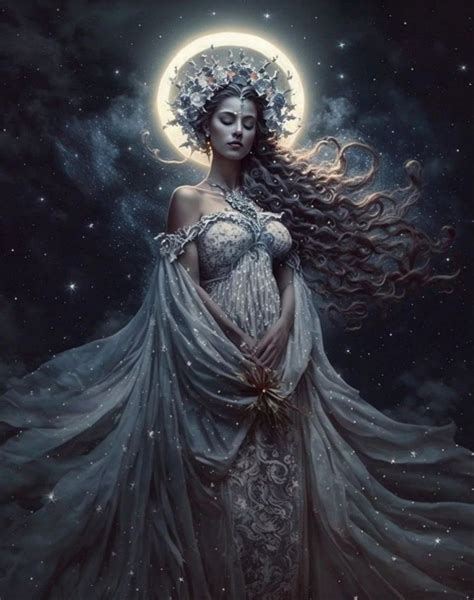 Fantasy Statue, Fantasy Witch, Witch Art, Fantasy Artwork, Moon Goddess ...