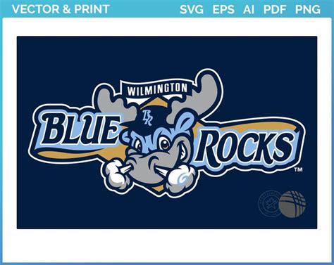 Wilmington Blue Rocks Primary Dark Logo 2021 Baseball Sports