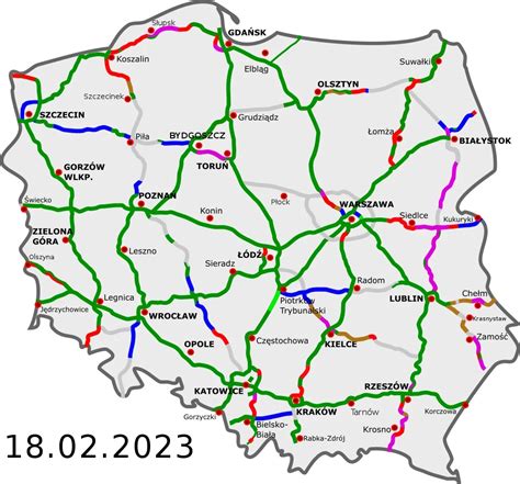 System Dr G Szybkiego Ruchu W Polsce Na Dzie R Zaznaczono