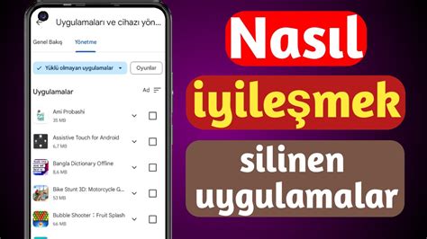 Android De Silinen Uygulamalar Nas L Kurtar L R Silinen Uygulamalar