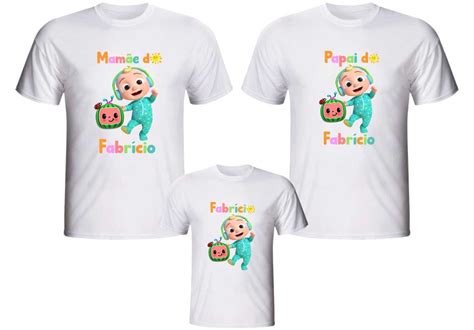 Camiseta Cocomelon Para Anivers Rio Personalizada A Nossa Ou