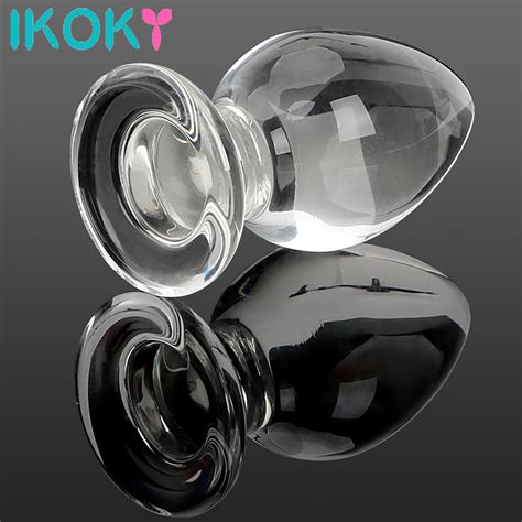 Ikoky Mm Large Crystal Butt Plug Vagina Ball Big Pyrex Glass Anal