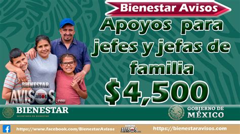 ATENCIÓN Se otorgaran apoyos de 4 500 a jefes y jefas de familia