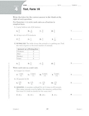 Chapter 4 Test A Fill Online Printable Fillable Blank PdfFiller