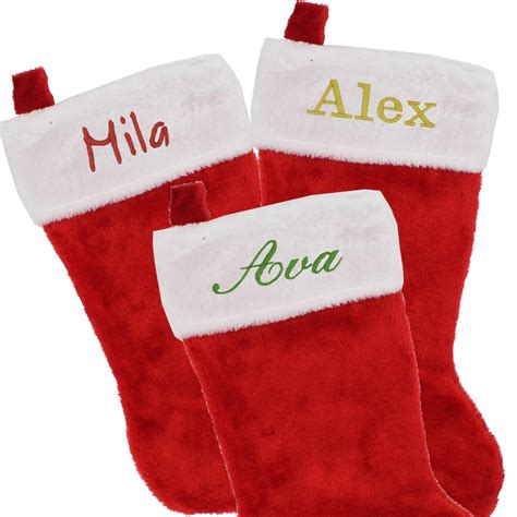 Personalized Christmas Stockings Name Stocking Red and White - Etsy