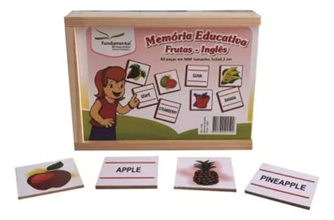 Fundamental Jogo Mem Ria Educativo Frutas Em Ingl S Pe As Mercadolivre