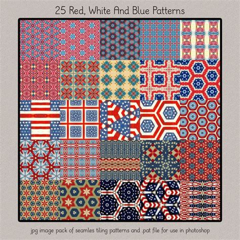 Red White And Blue Patterns | Blue pattern, Pattern, Red and white