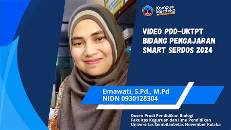 PDD UKTPT Bidang Pengajaran Serdos SMART 2024 Ernawati S Pd M Pd