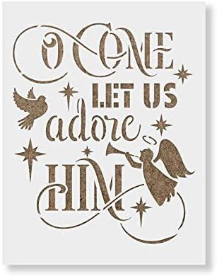 Amazon Adore Him Stencil Christmas Porch Sign Christmas