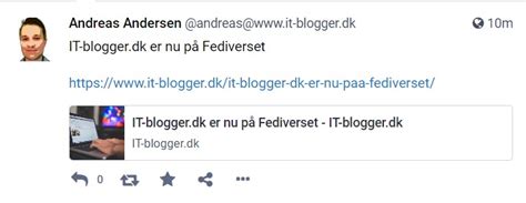 It Blogger Dk Er Nu P Fediverset It Blogger Dk