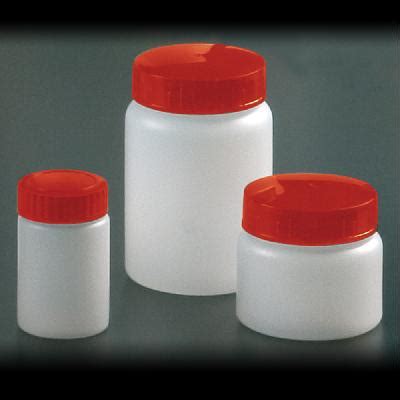 Polyethylene Wide Mouth Jars With Lid And Insert Plug Deltalab