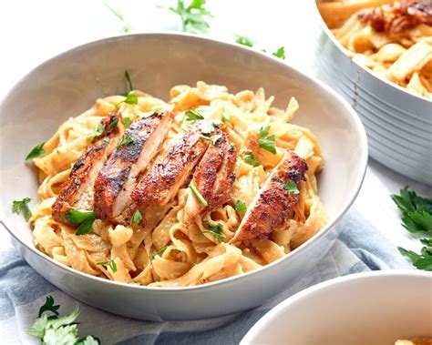 Blackened Chicken Alfredo Cajun Fettuccine Alfredo Karinokada