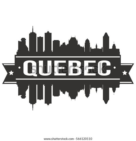 Quebec Skyline Stamp Silhouette City Vector Stock Vector Royalty Free