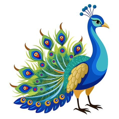 Vector Drawing Of A Beautiful Peacock Premium Ai Generated Vector