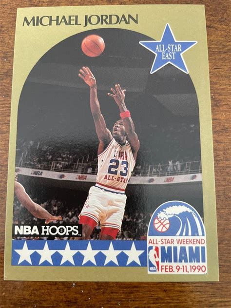 Michael Jordan Nba Hoops 1990 All Star Basketball Card 5 Rare