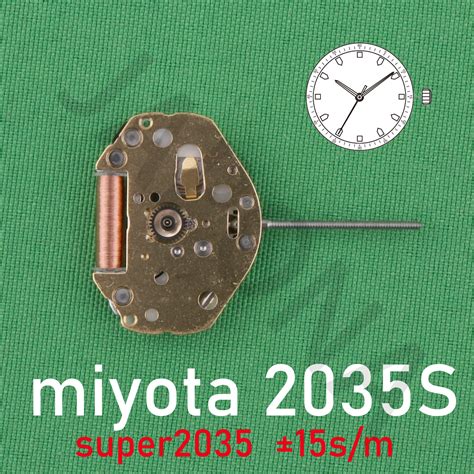 2035 Movement Miyota Super 2035 Japan Quartz Movement GOLDEN 2035 Three