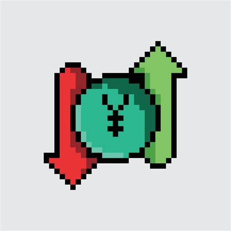 Pixel Art Of A Dollar Sign And Arrows 33207804 Vector Art At Vecteezy