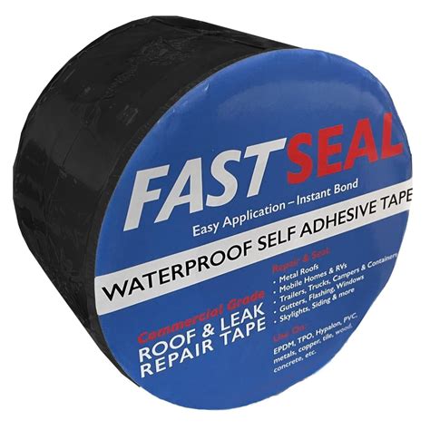 FastSeal RV Roof Tape Black, 4" x 50' Black RV Tape, RV Sealant Tape ...