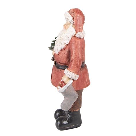 Clayre Eef Beeld Kerstman Cm Rood Polyresin Kerstfiguren