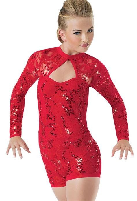 Streak Lace Long Sleeve Dance Biketard Balera ™ Long Sleeve Lace