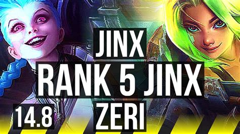 JINX Thresh Vs ZERI Nautilus ADC Comeback Rank 5 Jinx Rank 20