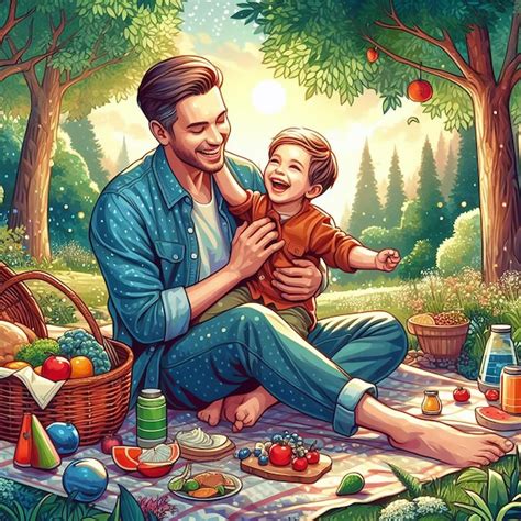 Fathers Day Picnic Illustrations Images Free Download On Freepik