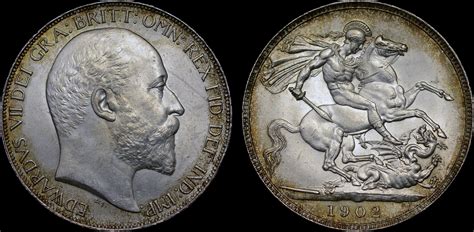 GREAT BRITAIN EDWARD VII 1902 SILVER CROWN MA Shops