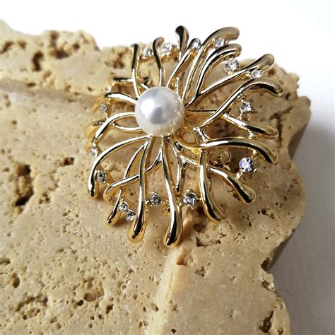 Broche Perle Vintage Broche Perle Broche Perle Pour Femme Bouton