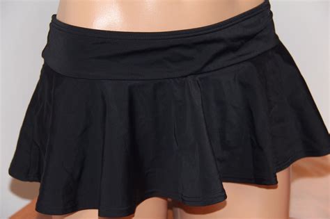 Nwt Coco Rave Swimsuit Bikini Skirt Pc Set Size Xs Dd Black