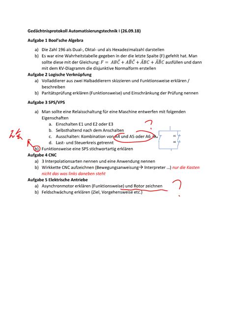 Automatiesierungstechnik 1 Gedaechtnisprotokoll 2018 09 Ged