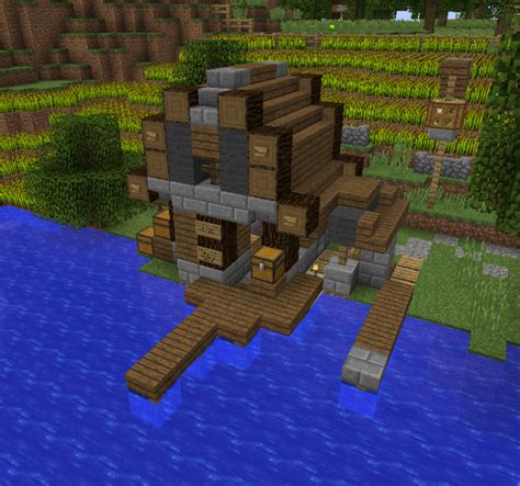 Fantasy Village Fishing Cabin - Blueprints for MineCraft Houses ...