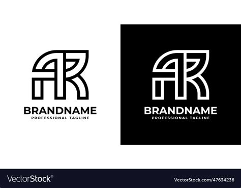 Letter Ar Or Ra Monogram Logo Suitable For Any Vector Image