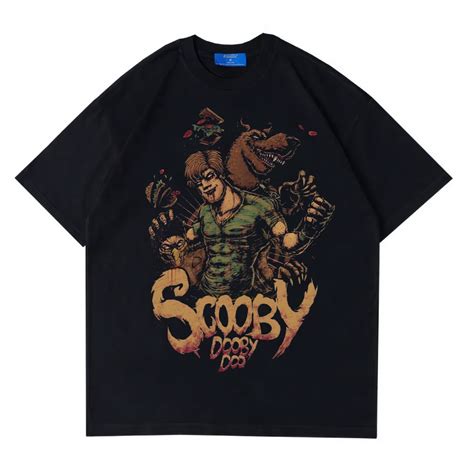 Jual Psycho Crucify Scooby Dooby Doo Oversized T Shirt Kaos Scooby