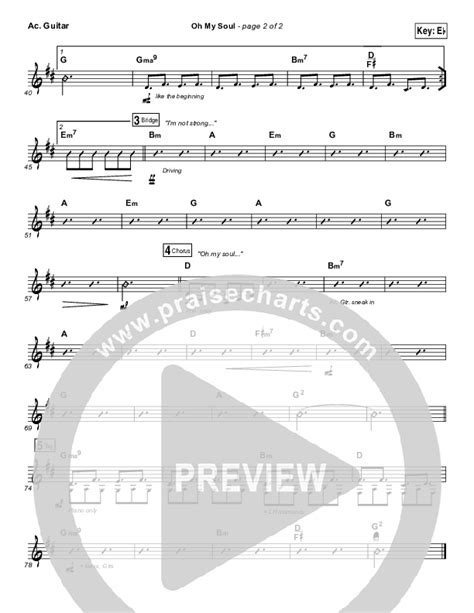 Oh My Soul Acoustic Guitar Sheet Music Pdf Casting Crowns Praisecharts