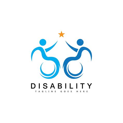 Premium Vector Modern Disabled People Support Logo