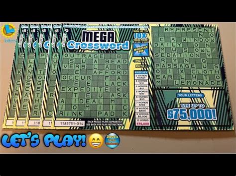 75000 PRIZE MEGA CROSSWORD SCRATCH OFF TICKETS LET S PLAY EM YouTube