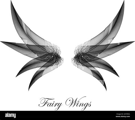 Black Gothic Wings - Dark Evil Magic Fairy Wings - Concept Vector ...