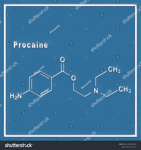 Procaine Médicament Anesthésique Formule Chimique Structurelle