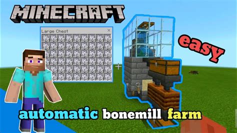 Minecraft Automatic Bone Meal Farm Tutorial Youtube