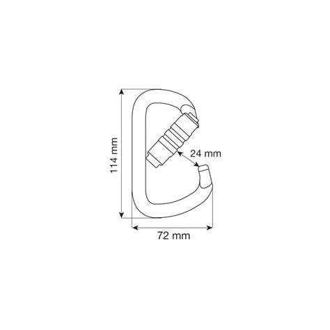 Mousqueton D PRO 2LOCK Mousquetons connecteurs Échelle Européenne