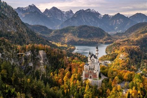 4K 5K 6K Schwansee Germany Castles Neuschwanstein Mountains