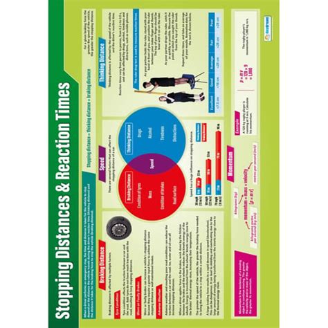 Stopping Distance & Reaction Times Poster - Daydream Education