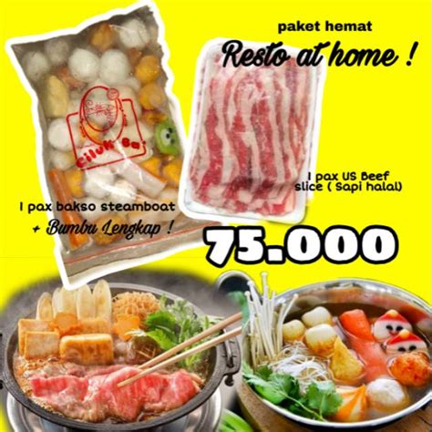 Paket Hemat Sukiyaki Shabu Steamboat Halal 3 4porsi Lengkap Bumbu