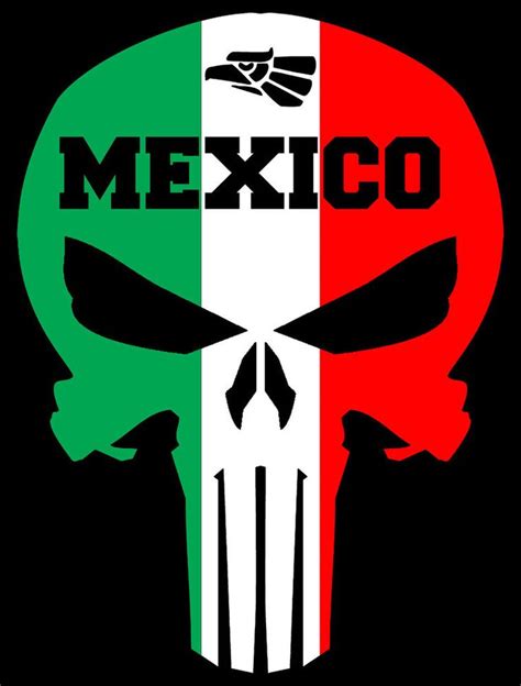 1 Mexican Flag Decal Mexico Flag Decal Sticker The Punisher Skull 2107