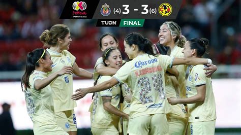 América avanza a la final superan las Chivas las campeonas actuales