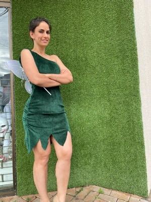 Fantasia Vestido Cosplay Fada Verde Sininho Tinker Bell Elo7