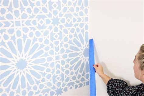 Diy Wall Stencil Pattern Stenciled Accent Walls Stencil Stories