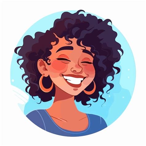 A Retrato E Avatar De Menina Riso E Alegria Sorriso E Calma Diversidade