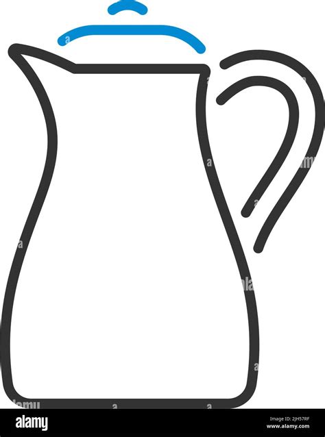 Glass Jug Icon Editable Bold Outline With Color Fill Design Vector