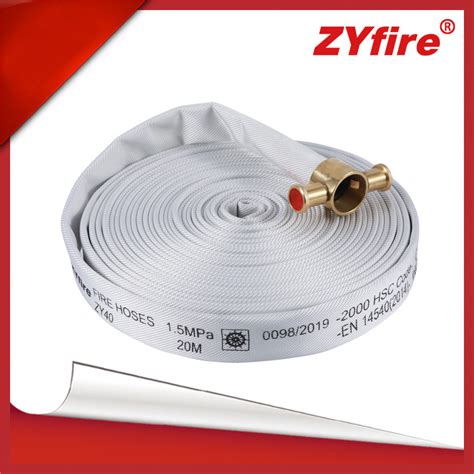 Zyfire High Quality Single Jacket Layflat Fire Fighting Hose Tpu Lining